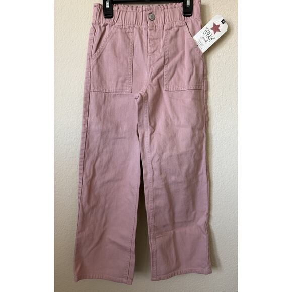 Vanilla Star Mauve High Rise Wide Leg Elastic Waist Girls Jeans Pants Size 12 - Picture 1 of 6